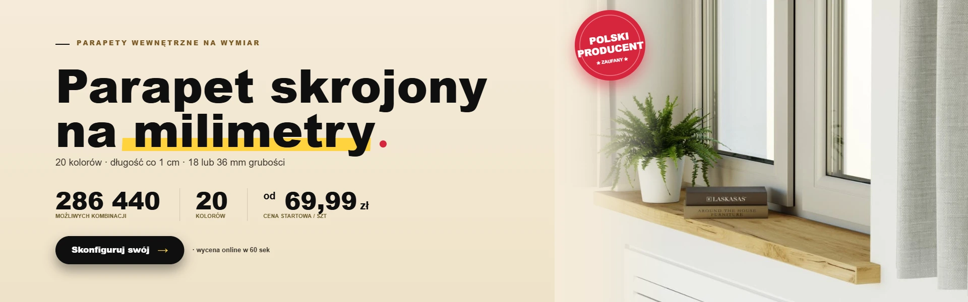 Parapety na wymiar — 286 440 kombinacji, od 69,99 zł